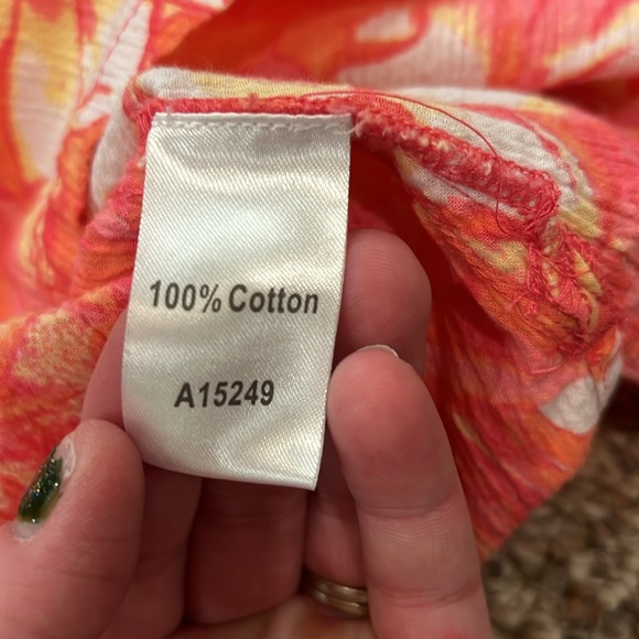 EUC! Appleseed’s Blouse. Flower Print. SZ XL - Picture 5 of 9